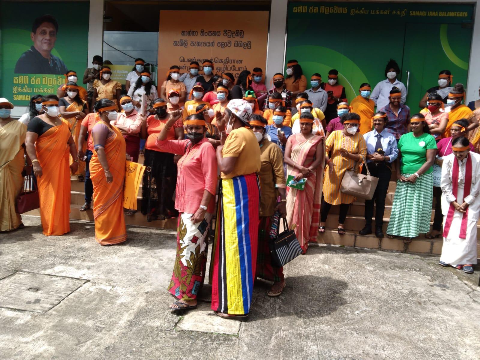 Samagi Vanitha Balawegaya protest against violence towards women - Read Photos