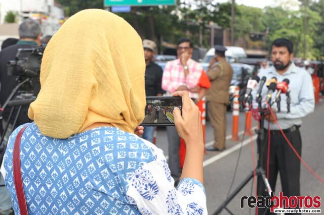 Journalist filming, Sri Lanka,