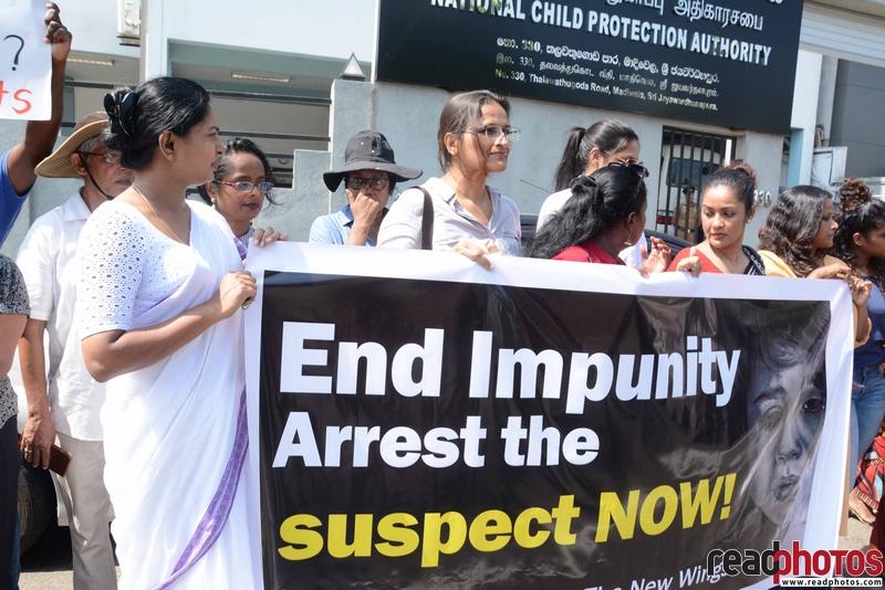 Protest against the child abuse - Read Photos