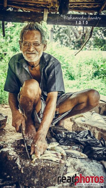 Happy Fish seller, Sri Lanka