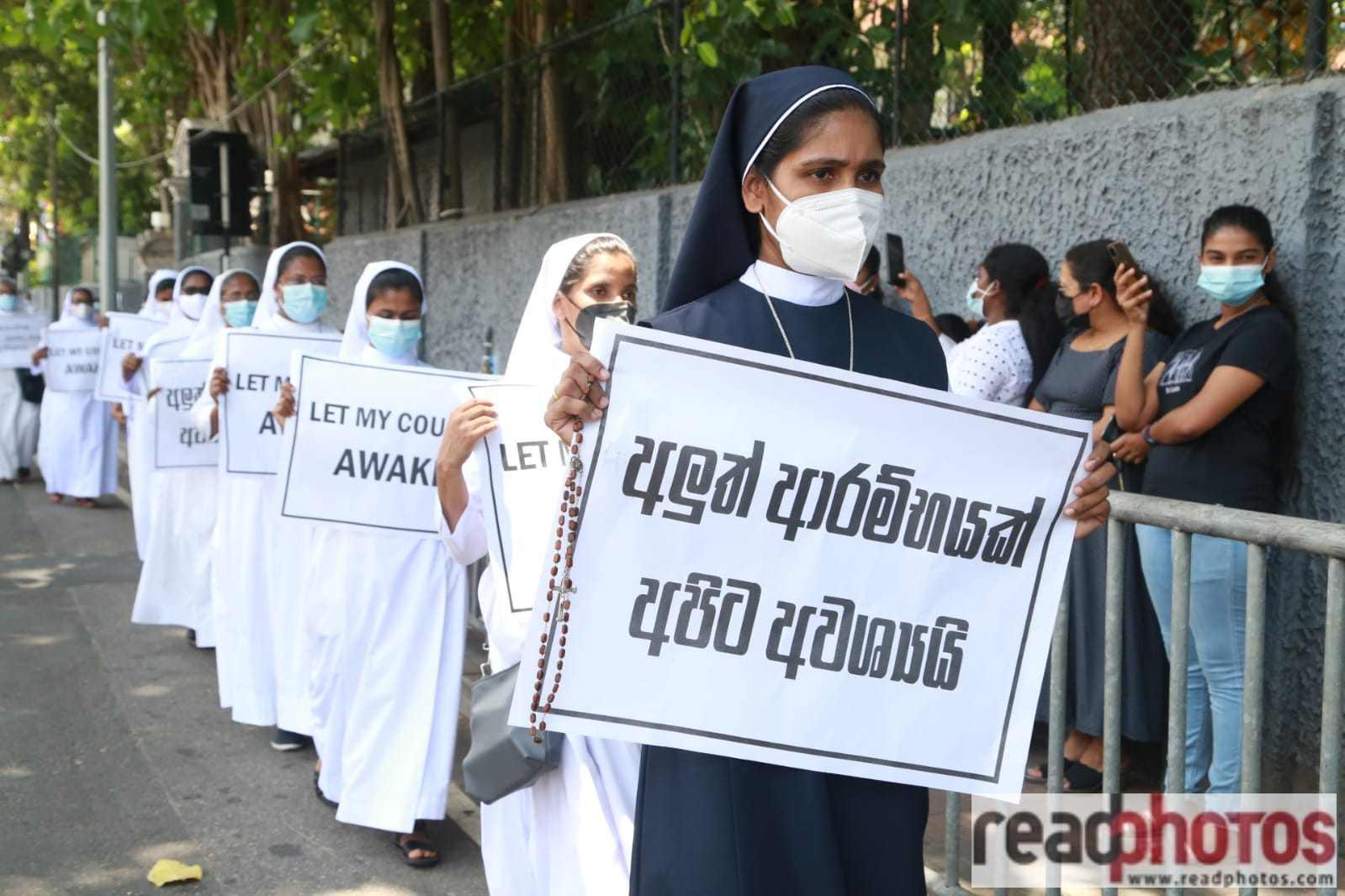 Protests against government at Archbishops residence - Read Photos