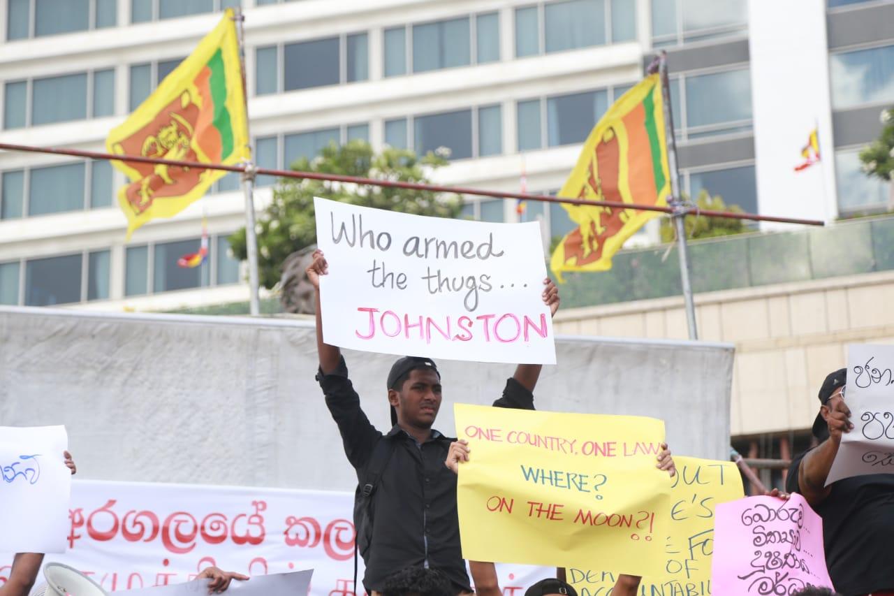 SL artists protest demanding justice on the attack on GGG Protestors