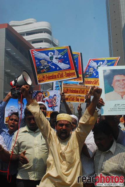 Protest against America, to force stop attacks on Libya 2011 (1), Sri Lanka   